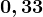 0,33