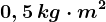 0,5\, kg\cdot m^2