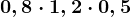 0,8\cdot 1,2\cdot 0,5
