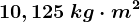 10,125\: kg\cdot m^2