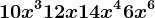 10x^3+12x+14x^4+6x^6