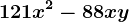121x^2-88xy