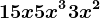15x+5x^3+3x^2