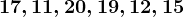 17,11,20,19,12,15