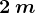 2\: m