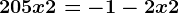 20+5x+2=-1-2x+2