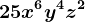 25x^6y^4z^2