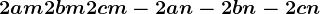 2am+2bm+2cm-2an-2bn-2cn