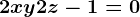 2x+y+2z-1=0