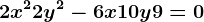 2x^2+2y^2-6x+10y+9=0