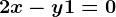 2x-y+1=0