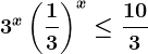 3^x+\left ( \frac13 \right )^x\leq \frac103