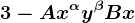 3-Ax^\alpha y^\beta+Bx