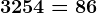 32+54=86