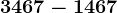 3467 - 1467