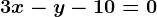 3x-y-10=0