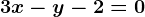 3x-y-2=0
