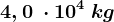 4,0\: \cdot 10^4\: kg