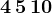4\, 5\, 10
