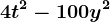 4t^2-100y^2
