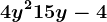 4y^2+15y-4