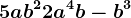 5ab^2+2a^4b-b^3