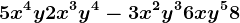 5x^4y+2x^3y^4-3x^2y^3+6xy^5+8