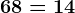 6+8=14
