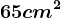 65cm^2