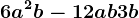 6a^2b-12ab+3b