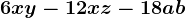 6xy-12xz-18ab