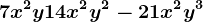 7x^2y+14x^2y^2-21x^2y^3