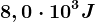 8,0 \cdot 10^3 J