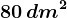 80\, dm^2