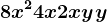 8x^2+4x+2xy+y