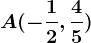 A(-\frac12,\frac45)