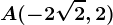 A(-2\sqrt2,2)