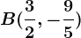 B(\frac32,-\frac95)