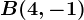 B(4,-1)
