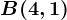 B(4,1)