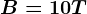 B=10T