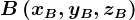 B\left ( xB,yB,zB \right )