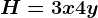 H=3x+4y
