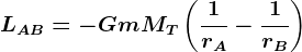 LAB=-GmMT\left ( \frac1rA-\frac1rB \right )