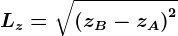Lz=\sqrt\left ( zB-zA \right )^2
