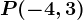 P(-4,3)