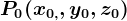 P0(x0,,y0,z0)