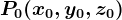 P0(x0,y0,z0)