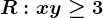 R:x+y\geq 3