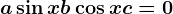 a\sin x+b\cos x+c=0